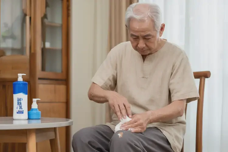 老人大腿上出現(xiàn)濕疹可以治好嗎(圖2)