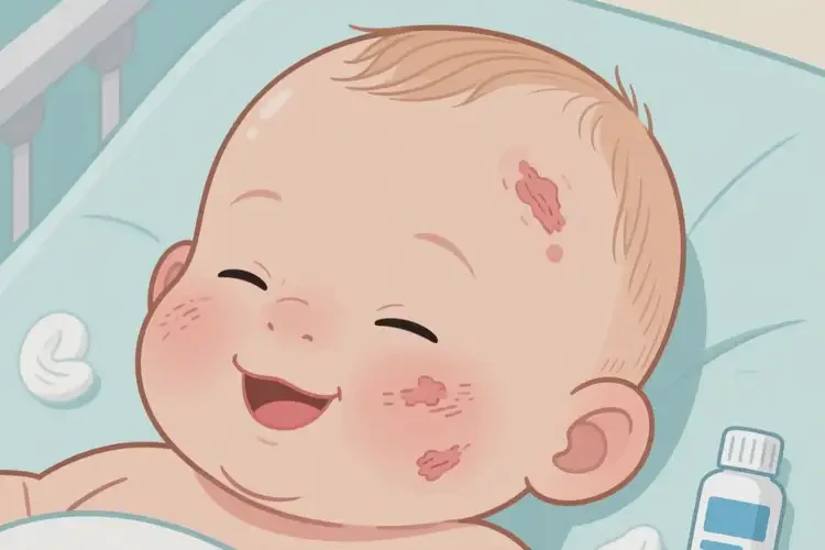 嬰兒臉上長(zhǎng)濕疹可以治好嗎(圖2)