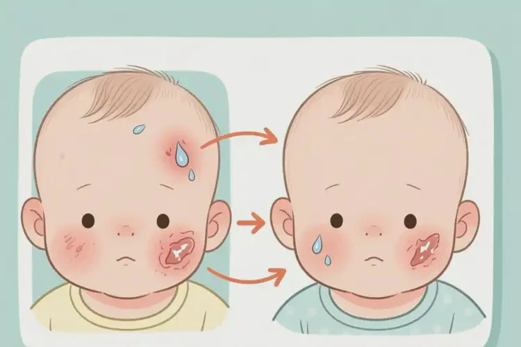 嬰兒面部有濕疹可以治好嗎(圖3)