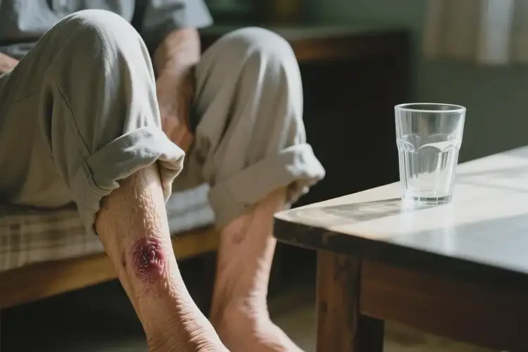 老人小腿上出現(xiàn)濕疹可以治好嗎(圖2)