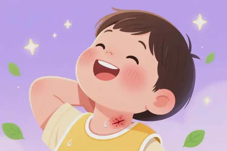 兒童脖子上有濕疹可以治好嗎(圖1)