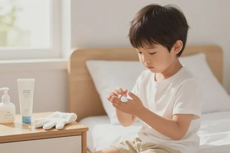 孩子手上長(zhǎng)濕疹可以治愈嗎(圖1)