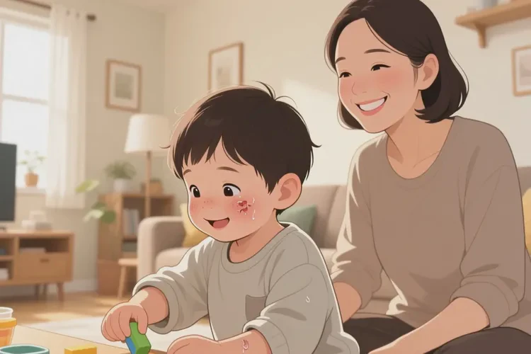 兒童臉上起濕疹可以治愈嗎(圖4)