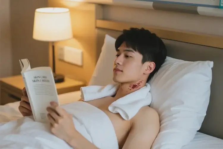 大學(xué)生脖子上出現(xiàn)濕疹可以治好嗎(圖1)