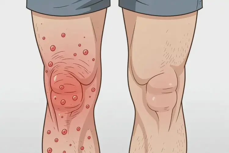 男性大腿上經(jīng)常起濕疹可以治好嗎(圖1)