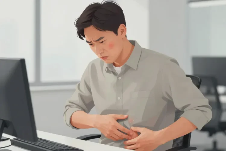 青年人肚子上偶爾起濕疹能靠自己自愈嗎(圖2)