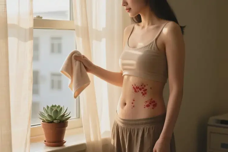 女人肚子容易起濕疹可不可以根治(圖1)