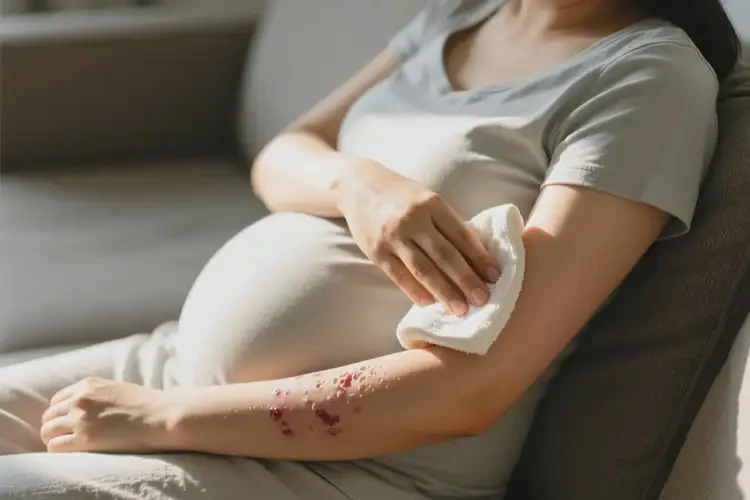 產(chǎn)婦手臂起濕疹可以治好嗎(圖3)