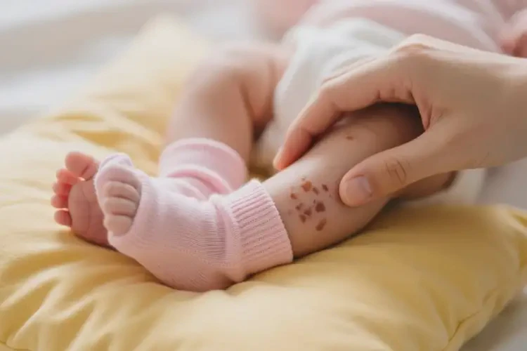 新生儿脚上有湿疹可以治好吗(图2)