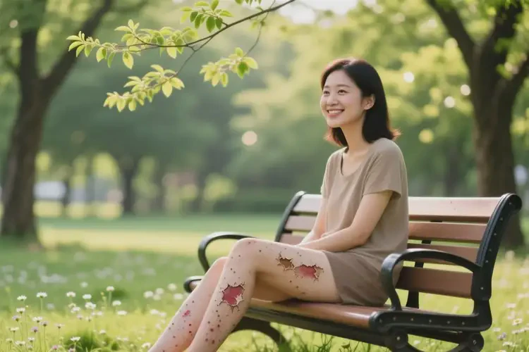 女性大腿上偶尔长湿疹能够彻底治愈吗(图1)