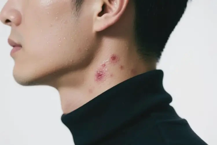 男人脖子上偶爾起濕疹可不可以根治(圖2)