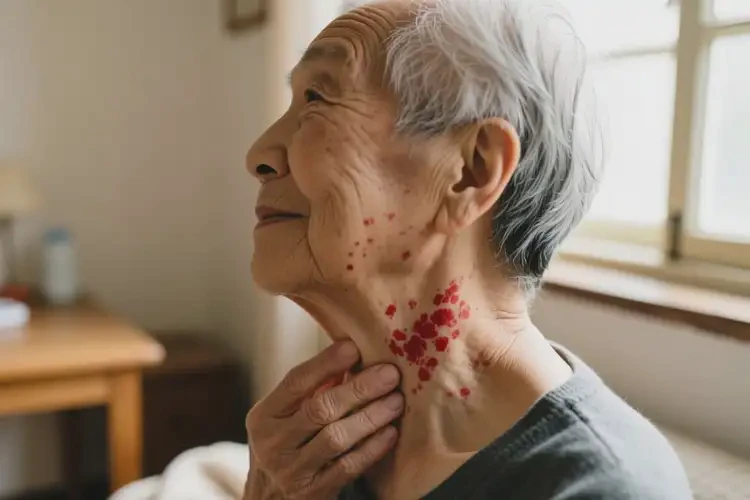 老年人脖子上出現(xiàn)濕疹可以治好嗎(圖4)