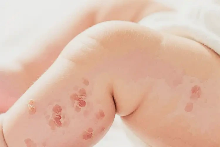 嬰兒大腿上偶爾長濕疹能治好嗎(圖3)