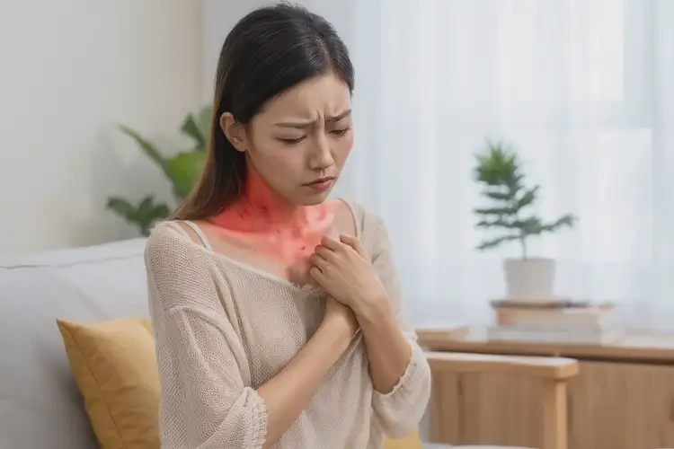 女性脖子容易起濕疹可以治好嗎(圖1)