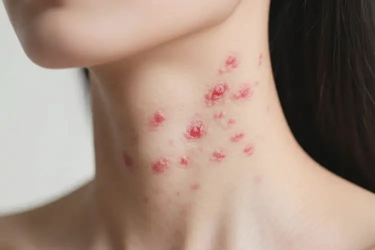 女性脖子上經(jīng)常起濕疹可以治好嗎(圖4)