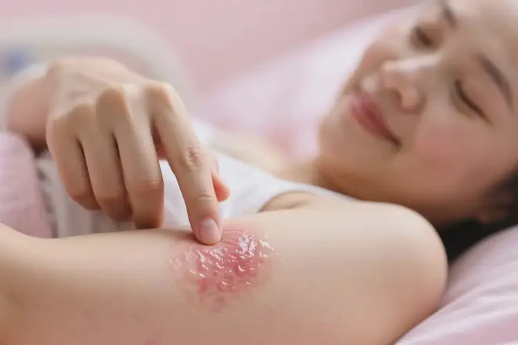 產(chǎn)婦手臂起濕疹可以治好嗎(圖2)