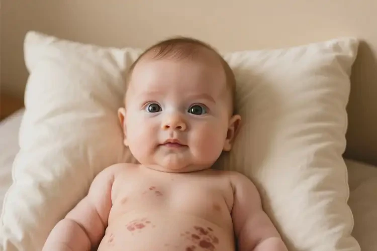 嬰幼兒肚子上經(jīng)常起濕疹可以治好嗎(圖1)