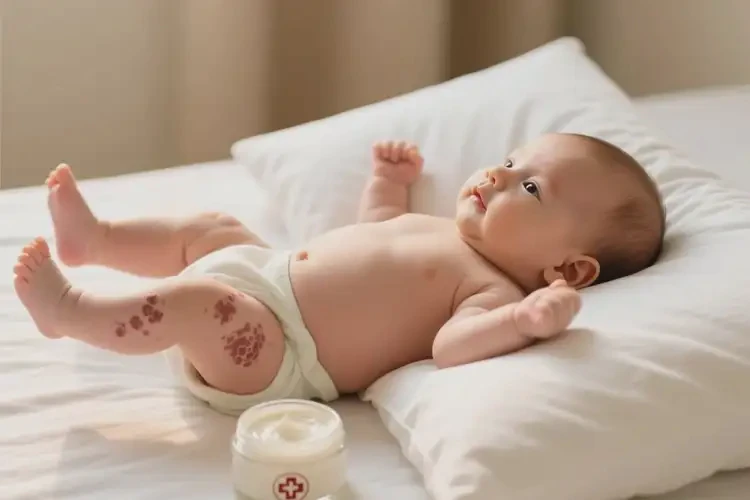 嬰幼兒大腿上出現(xiàn)濕疹可以治好嗎(圖1)