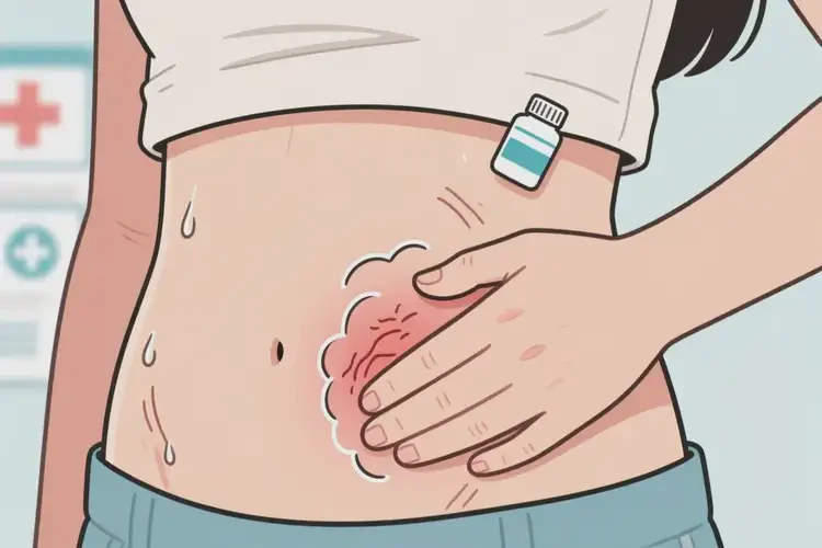 女生肚子上長濕疹可以治好嗎(圖1)