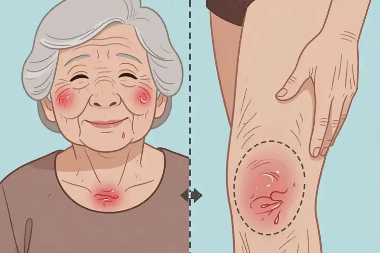 老年人大腿上容易長濕疹可以治好嗎(圖1)