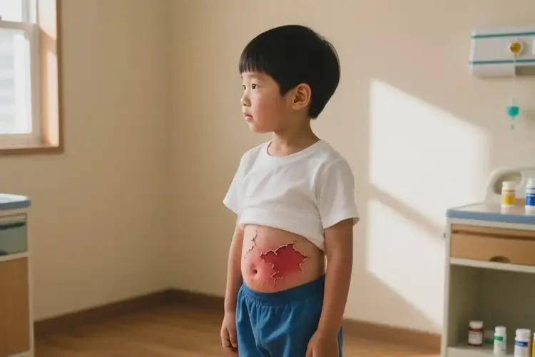 小学生肚子上有湿疹不管它会自己好吗(图4)