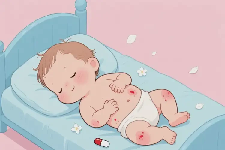 嬰兒肚子上容易長濕疹能治好嗎(圖2)