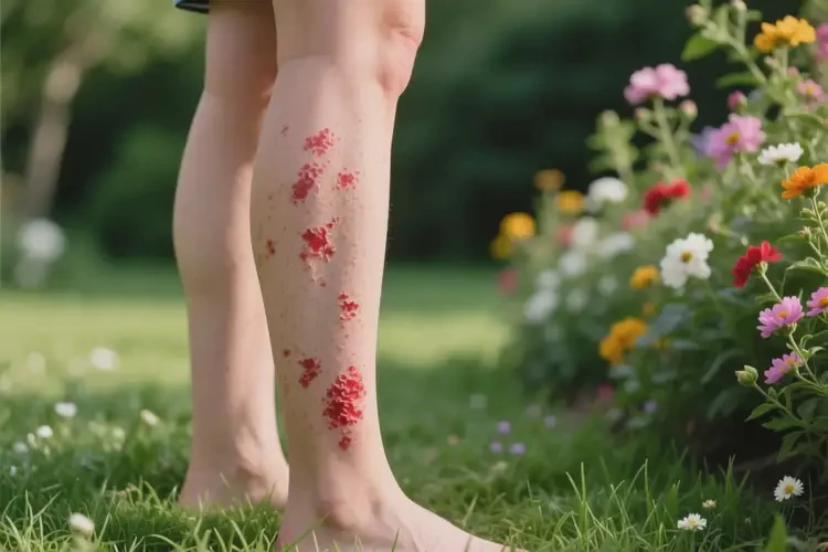 女人大腿出現(xiàn)濕疹可以治好嗎(圖1)