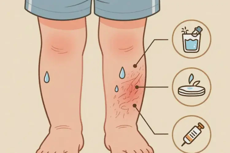 儿童小腿上容易起湿疹可以治好吗(图3)