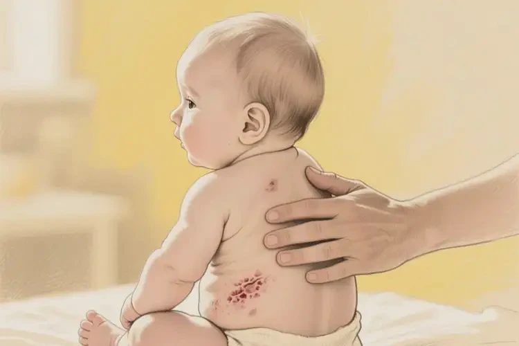 寶寶肚子上出濕疹能治好嗎(圖2)