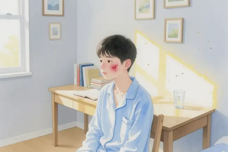 青少年面部有湿疹不管它会自己痊愈吗(图2)