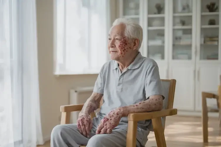 老人屁股上偶尔长湿疹能靠自己自愈吗(图4)