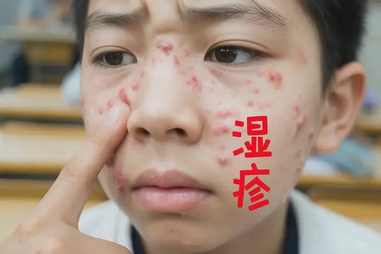 中學生臉上出現(xiàn)濕疹可以治好嗎(圖4)