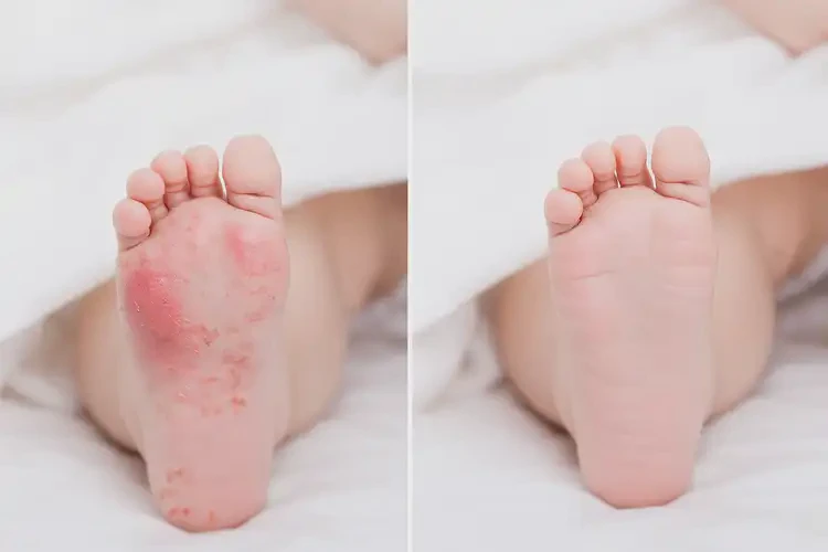 寶寶腳上容易起濕疹能治好嗎(圖4)