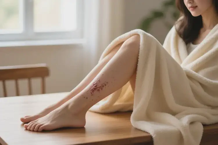 女性小腿偶爾起濕疹可以治好嗎(圖1)