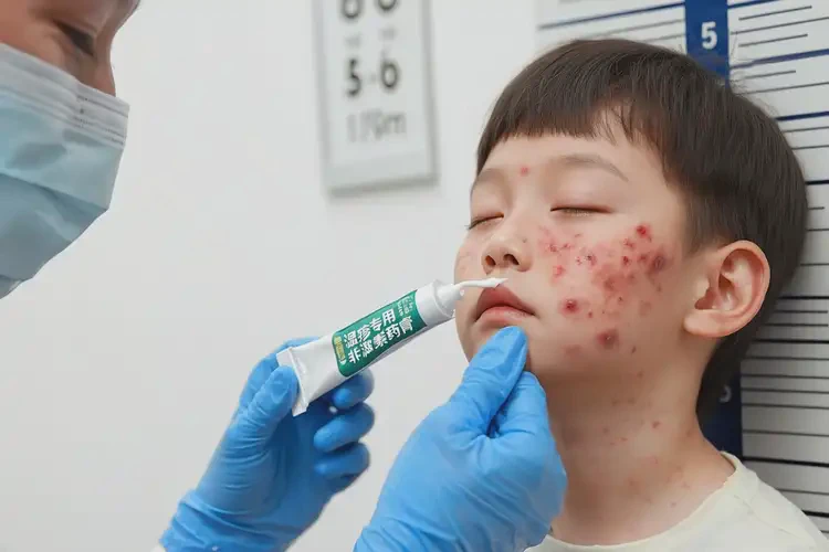 小兒面部出現(xiàn)濕疹可以治好嗎(圖4)