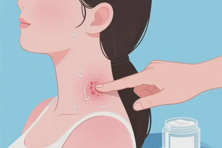 女生脖子容易起濕疹可以治好嗎(圖2)