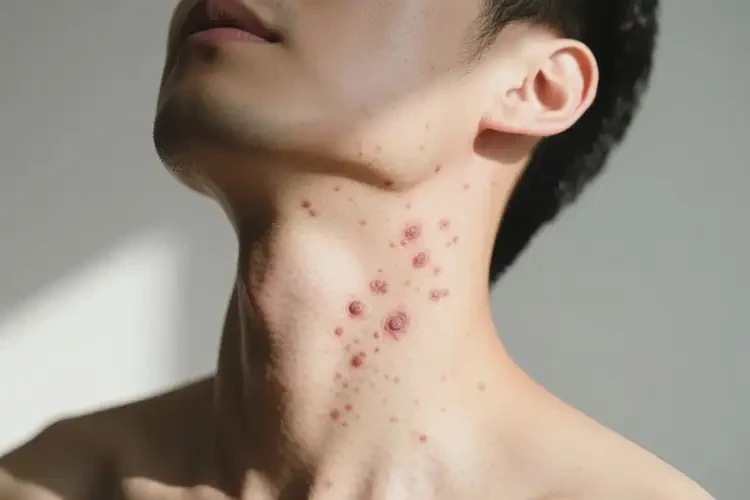 男性脖子上偶爾起濕疹可以治好嗎(圖2)