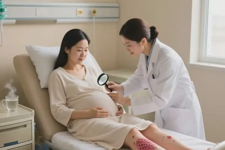 产妇大腿上容易起湿疹可以治好吗(图1)