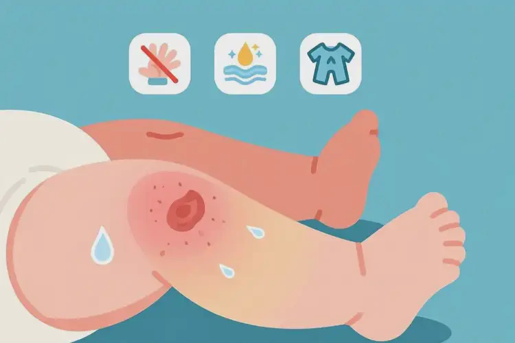 寶寶大腿上偶爾起濕疹能治好嗎(圖2)