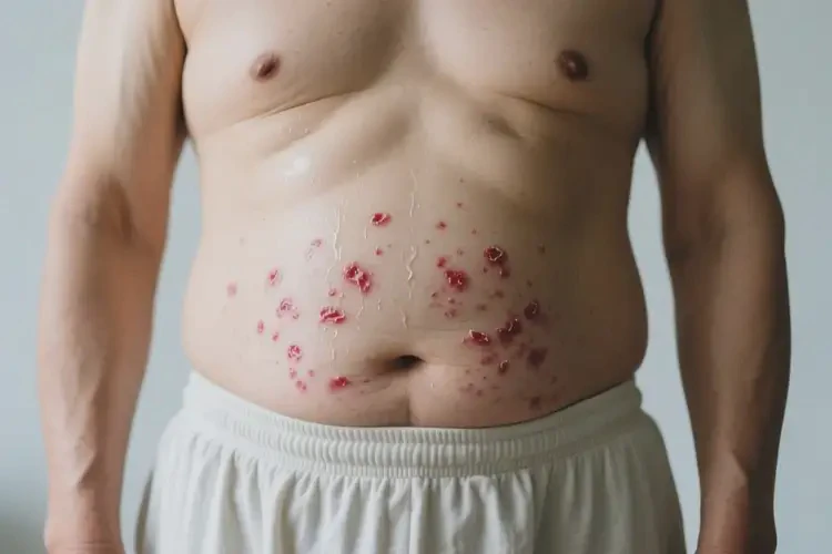 男性肚子上出現(xiàn)濕疹可以治好嗎(圖3)