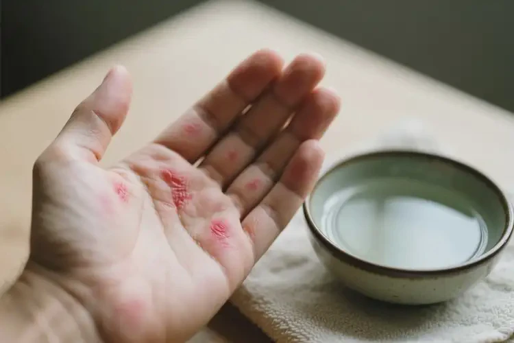 男性手上長(zhǎng)濕疹可以治好嗎(圖1)