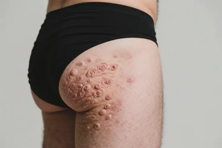 男人屁股上出現(xiàn)濕疹可以治好嗎(圖1)