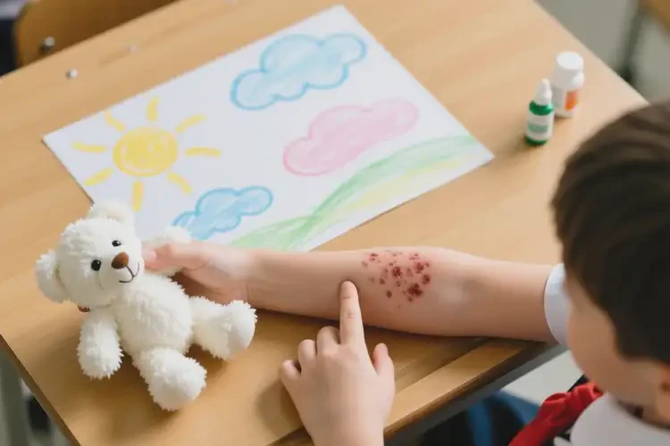 小學生手臂容易起濕疹可以治好嗎(圖3)