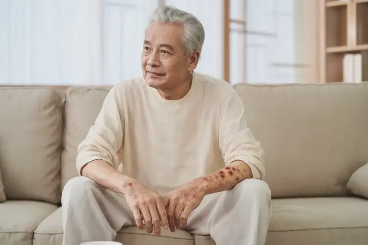 老年人手臂偶爾起濕疹可以治好嗎(圖2)
