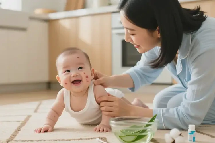 小兒臉上偶爾長(zhǎng)濕疹可以治好嗎(圖1)