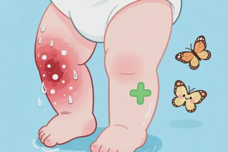 寶寶大腿長(zhǎng)濕疹能治好嗎(圖1)