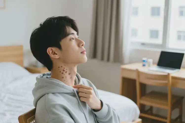 大學(xué)生脖子上有濕疹可以治好嗎(圖2)