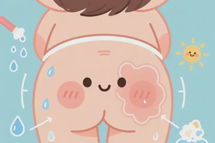 儿童屁股上容易长湿疹可以治好吗(图1)