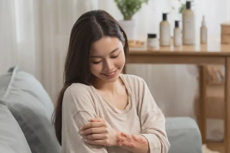 女生手臂长湿疹可以治好吗(图1)