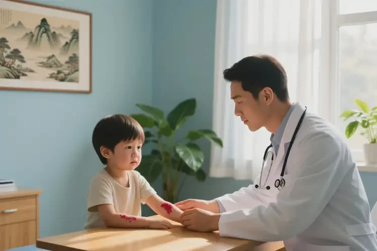 孩子手臂上起湿疹可以治好吗(图2)